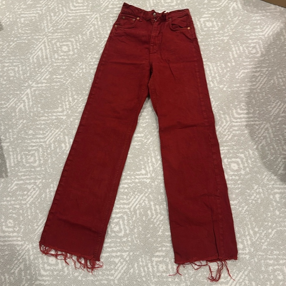 Maroon Zara jeans
